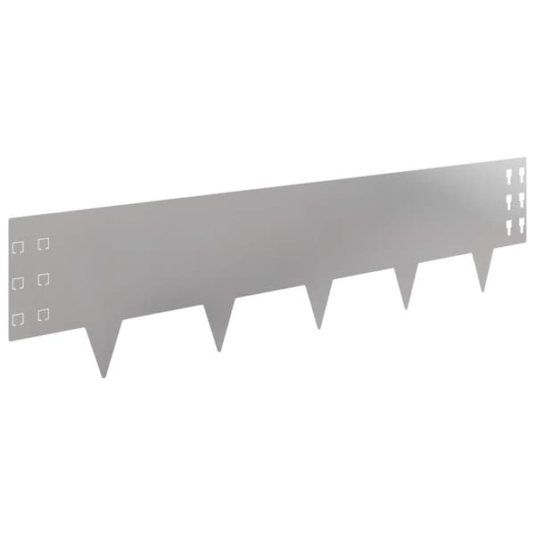 Kant för gräsmatta 20 pcs 100 x 25 cm Stål Silver