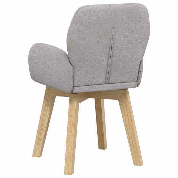 Svängande Matstolar 2 pcs Bouclé Ljusgrå 54 x 58 x 87 cm