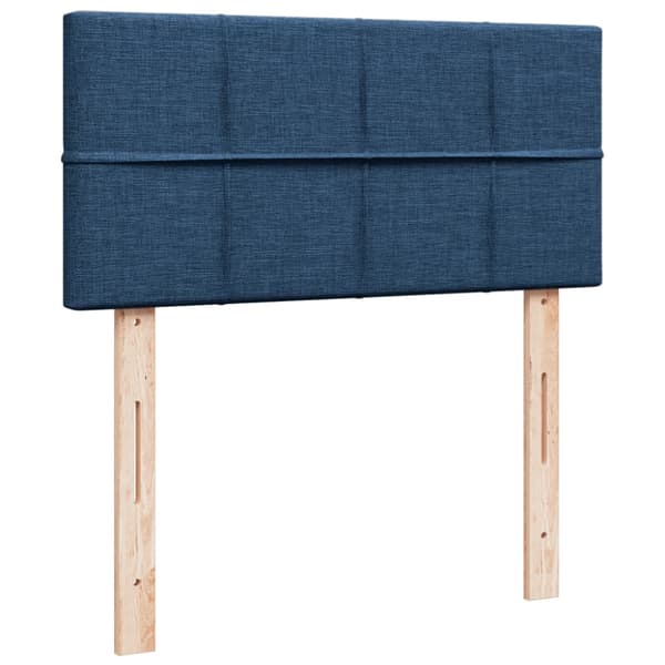 Ramsäng med madrass blå 100x200 cm tyg