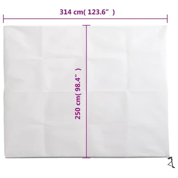 Fiberduk med blixtlås 70 g/m² 3,14x2,5 m
