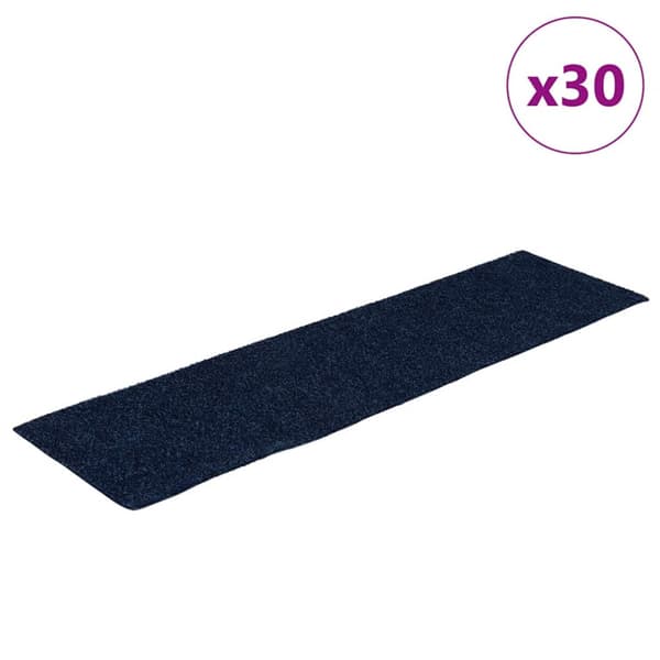 Trappmattor självhäftande 30 st 76x20 cm marinblå rektangulära