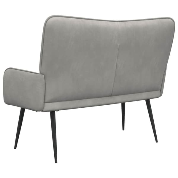 Tvåsitssoffa Ljusgrå 115 x 61 x 87 cm Sammet