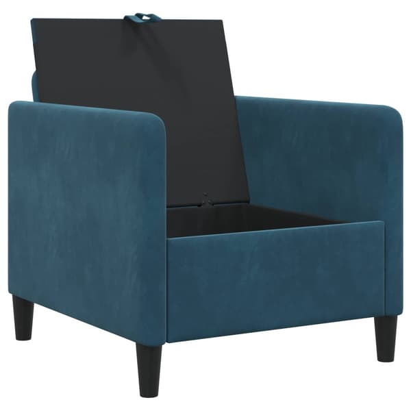 Soffa med förvaring Blå 72 x 78 x 87 cm Polyester