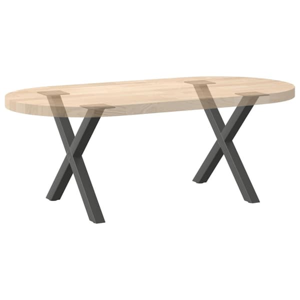 Soffbordsben X-formade 2 st antracit 50x(42-43) cm stål