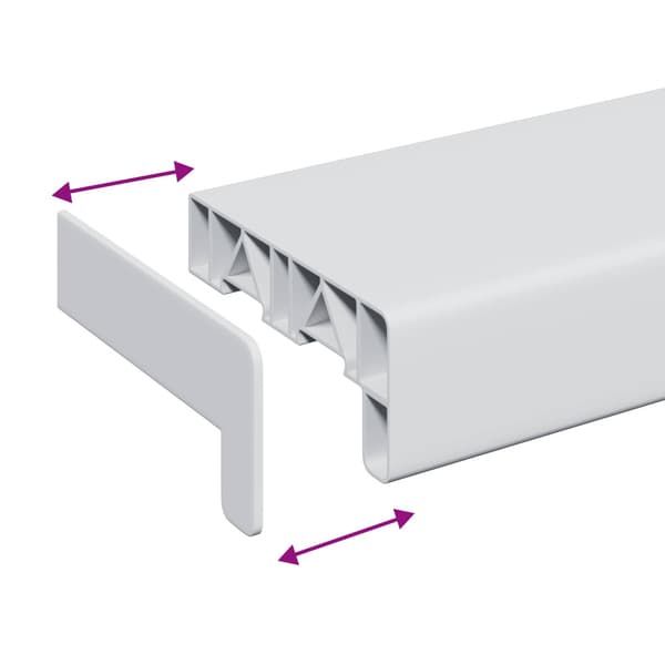 Fönsterbräda Vit 100 x 15 x 4,5 cm PVC