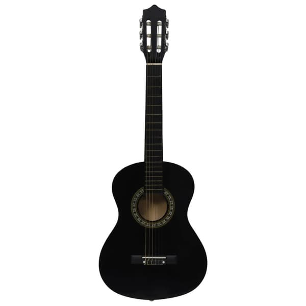 Klassisk gitarr för nybörjare 8 delar svart 1/2 34"