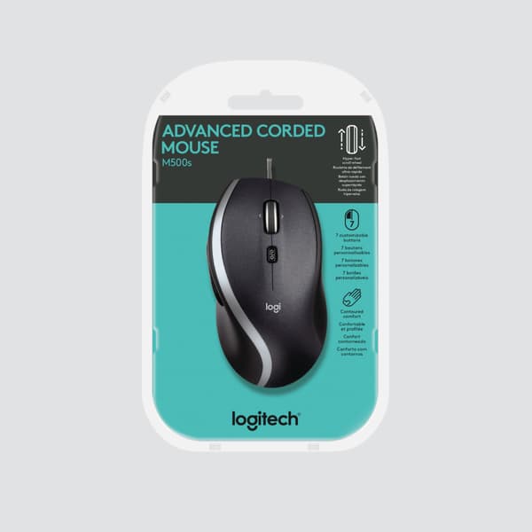 Logitech M500s Advanced Corded Mouse - mus - USB (Öppnad)