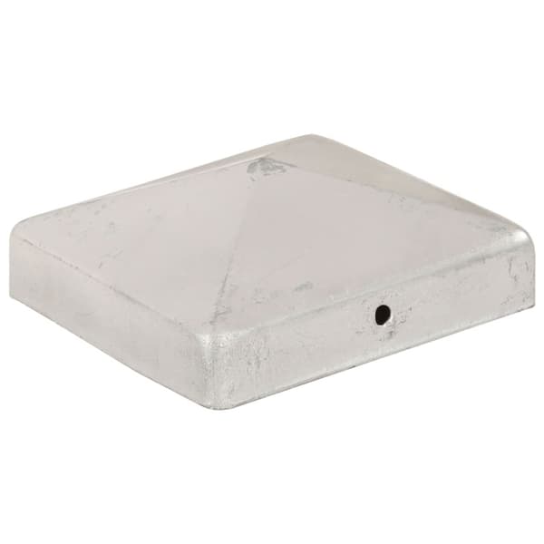 Stolphattar pyramid 6 st galvaniserad metall 91x91 mm