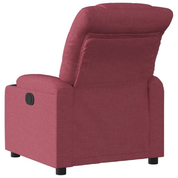 Reclinerfåtölj vinröd tyg
