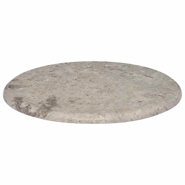 Bordsskiva grå Ø50x2,5 cm marmor