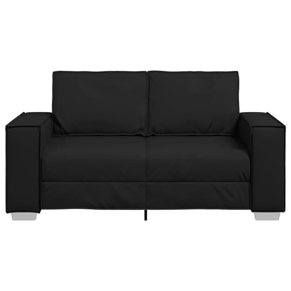 Tvåsitssoffa Svart 160 cm Konstläder