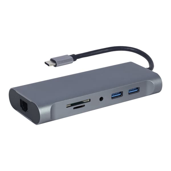 Cablexpert A-CM-COMBO7-01 - dockningsstation - USB-C 3.1 - HDMI, VGA - 1GbE