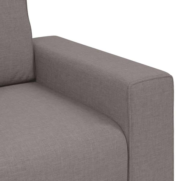 3-sitssoffa taupe 220x77x82 cm tyg