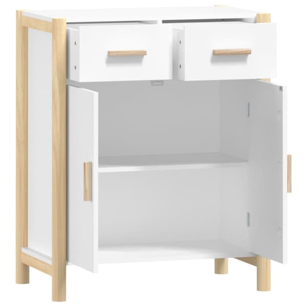 Skänk vit 62x38x75 cm konstruerat trä