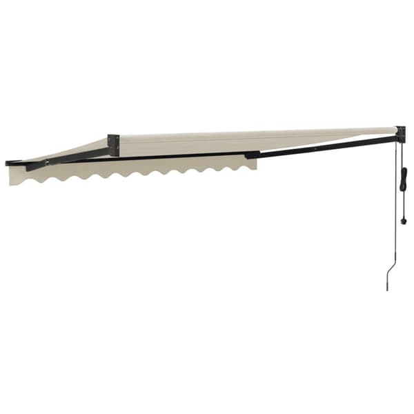 Automatisk infällbar markis gräddvit 3,5x2,5 m