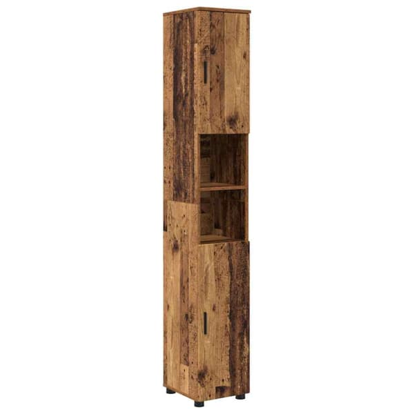 Badrumsmöbelset 4 st Gammalt trä 61 x 35 x 64 cm