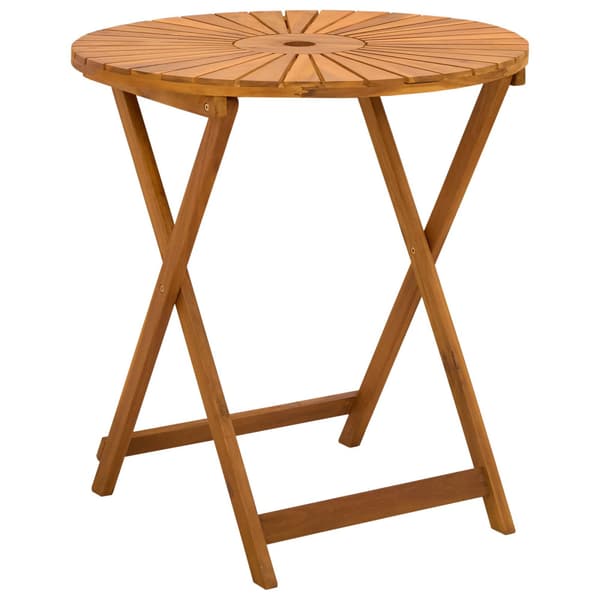 Hopfällbart trädgårdsbord Naturlig Ø70 x 75 cm