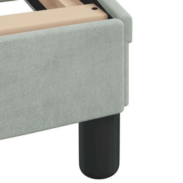 Bed Frame "Dover" Light Grey 140x200 cm Velvet