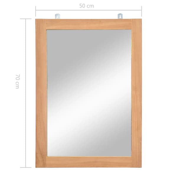 Väggspegel massiv teak 50x70 cm