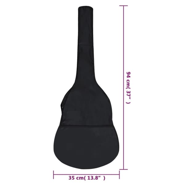 Gitarrfodral för 1/2 (34") klassisk gitarr svart 94x35 cm tyg