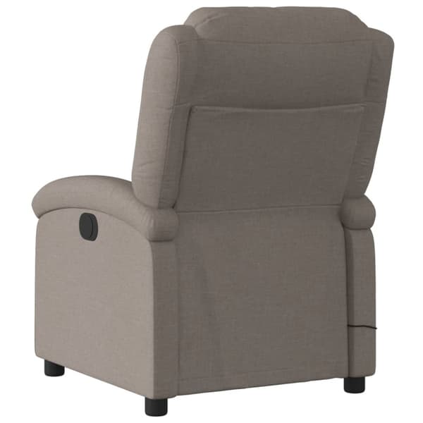 Elektrisk massagefåtölj taupe tyg