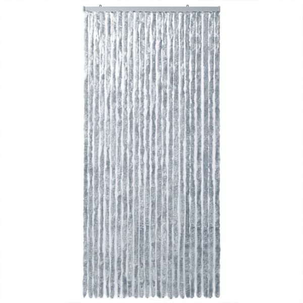 Insektsgardin vit och grå 100x200 cm chenille