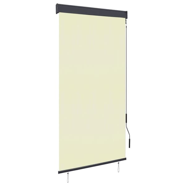 Rullgardin utomhus 80x250 cm gräddvit