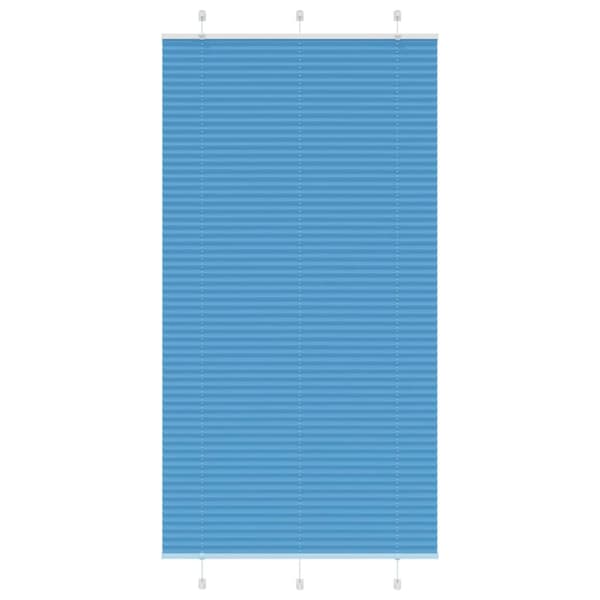 Plisserad persienn blå 110x200 cm tyg bredd 109,4cm polyester