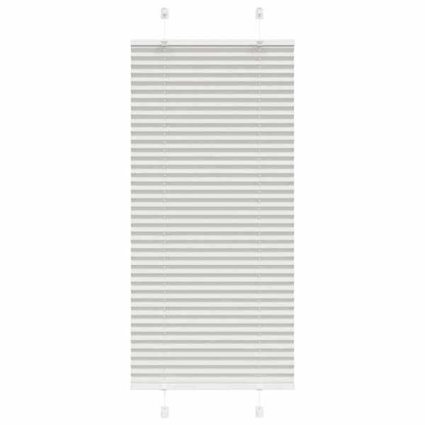 Plisserad persienn ljusgrå 60x100cm tyg bredd 59,4cm polyester
