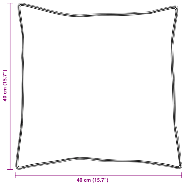 Kudde med kudde 2 pcs Vit 40 x 40 cm Bomull