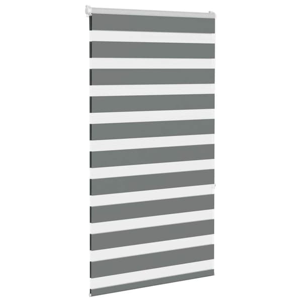 Rullgardin zebra mörkgrå 90x150 cm tyg bredd 85,9 cm polyester