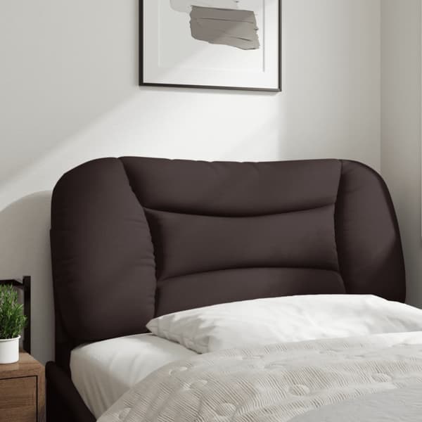 Headboard Cushion "Hvar" Dark Brown 80 cm Fabric