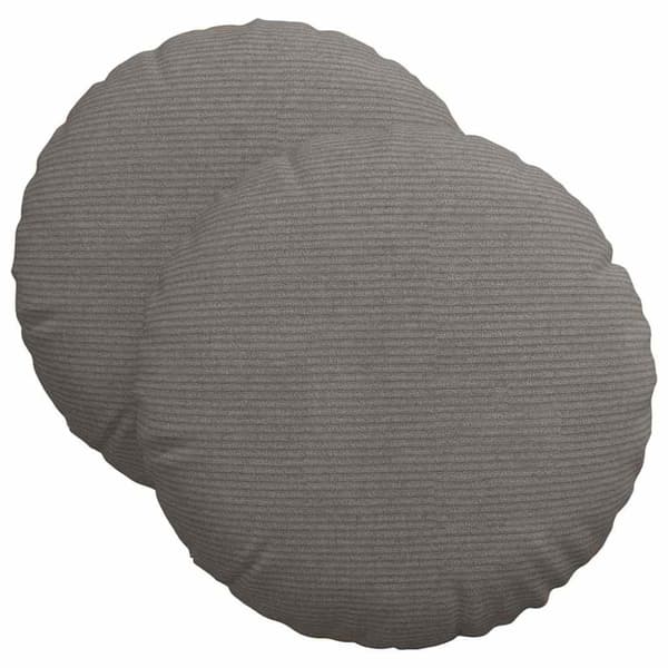 Sittkuddar 2 pcs Ljusgrå Ø 40 cm Kordread tyg