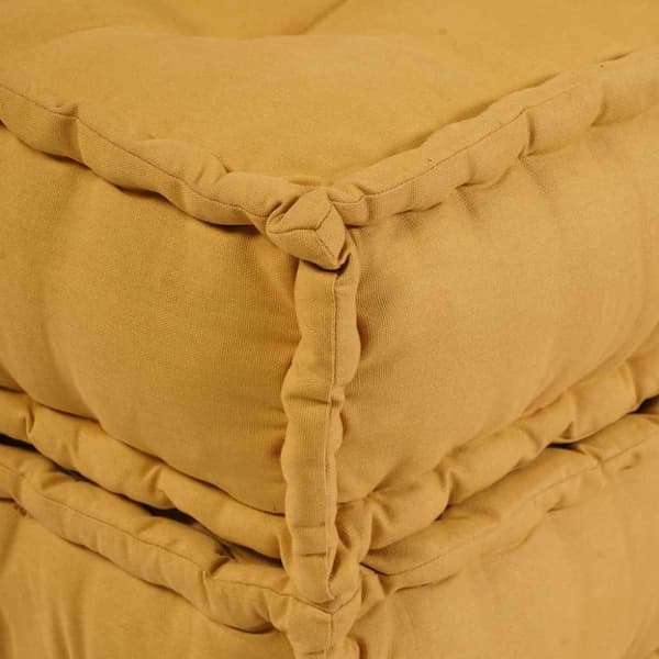 Modulär soffa gul 70x70x36 tyg