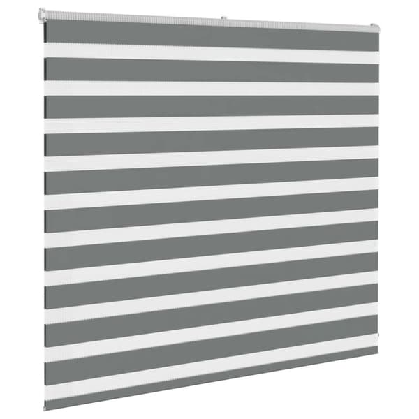 Rullgardin zebra mörkgrå 155x100 cm tyg bredd 150,9cm polyester