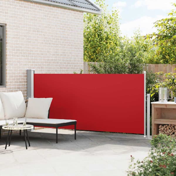 Infällbar sidomarkis 140 x 300 cm röd