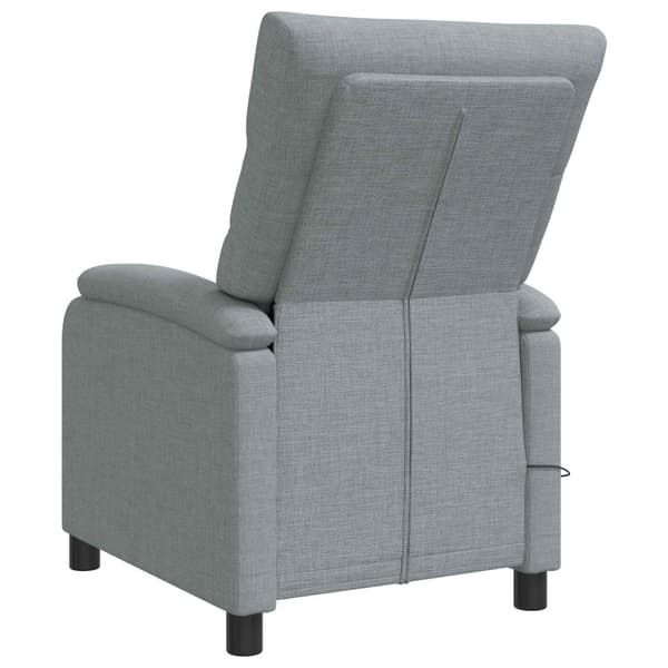 Massagefåtölj Ljusgrå Tyg