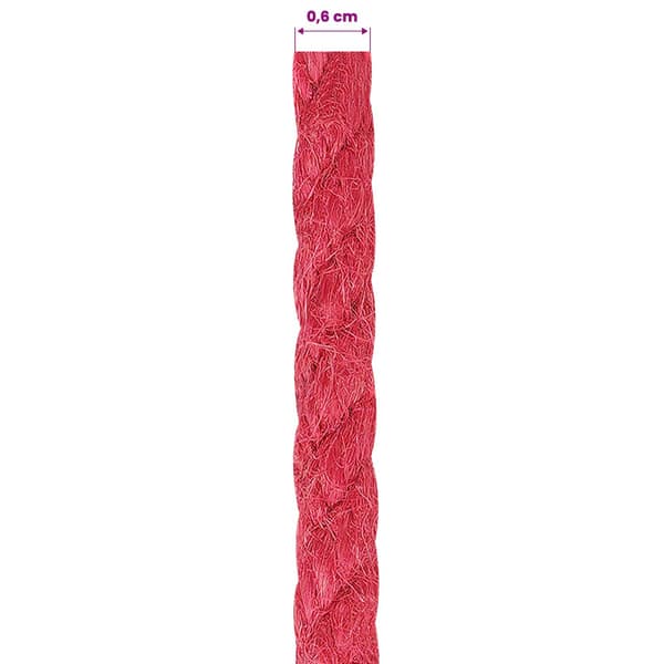 Juterep Röd 100% Tossa jute