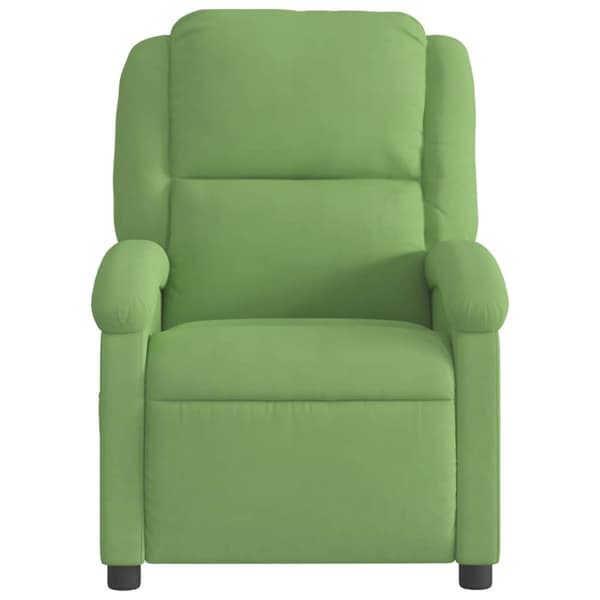 Reclinerfåtölj ljusgrön sammet