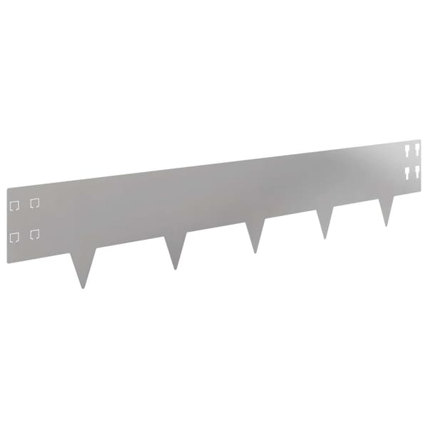 Kant för gräsmatta 20 pcs 100 x 20 cm Stål Silver