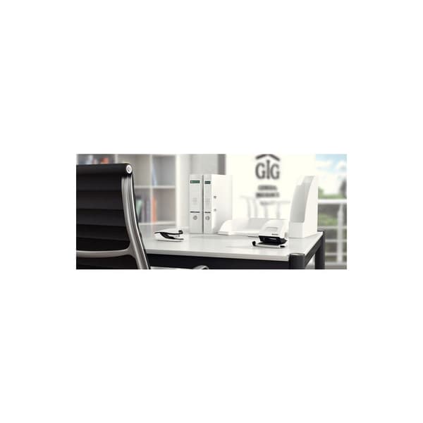 Pärm LAF LEITZ 180 EU-hål. A4/80mm vit