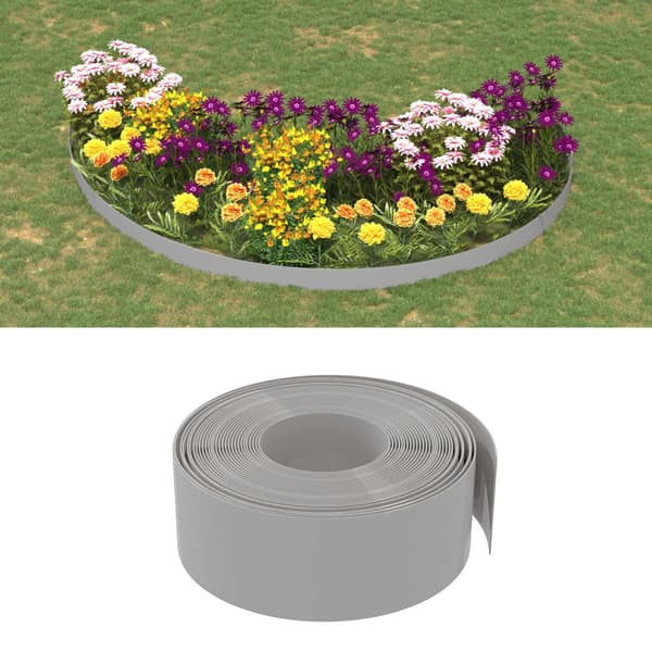 Trädgårdskant 25 m 20 cm PE Grå