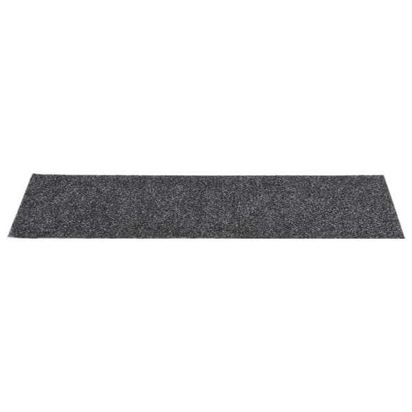 Trappmattor självhäftande 15 st 76x20 cm mörkgrå rektangulära