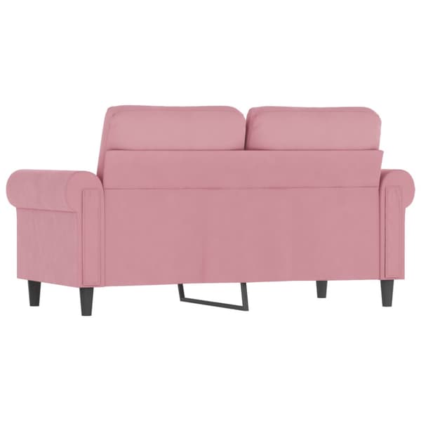 Soffa 2-sits rosa 120 cm sammet