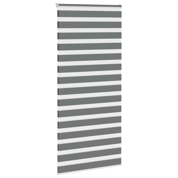 Rullgardin zebra mörkgrå 110x200 cm tyg bredd 105,9cm polyester