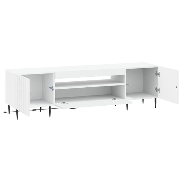 LED TV-skåp Vit Konstruerat trä