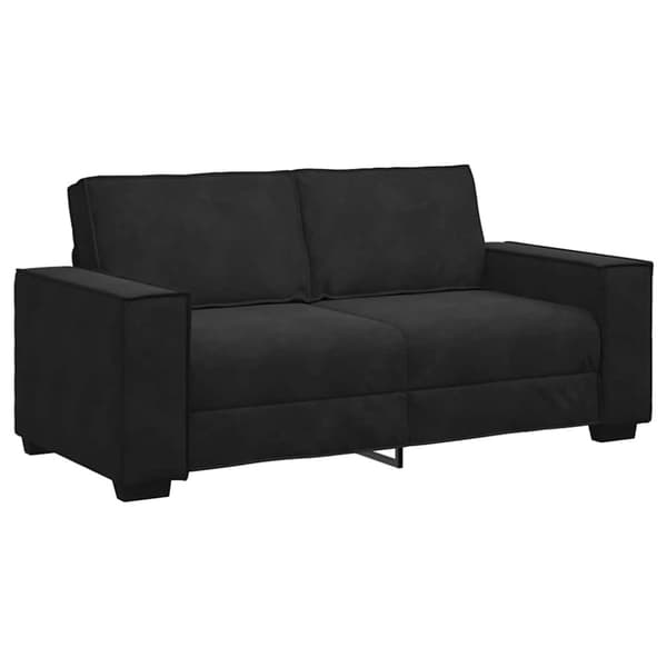 Soffa 2-sits svart 180x78x84 cm sammet