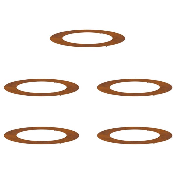 lämplig för Flat Trädringar 5 pcs Brun Ø60 / 90 cm