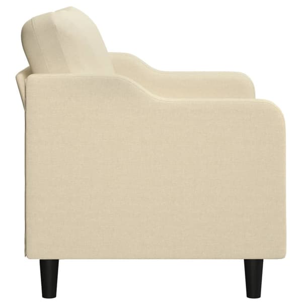 2-sitssoffa gräddvit 120 cm tyg