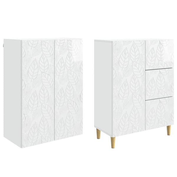 2 pcs Vit högglans